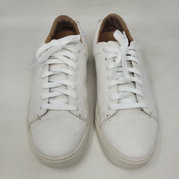 Frye Shoes Womens 8 Ivy Low Lace White Leather Casual Minimalist Low Top 3471183 - Picture 5 of 12